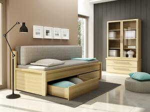 Rozkládací masivní postel DIANA (s matracemi) | BUK průběžný | 180x200 cm | JELÍNEK nábytek