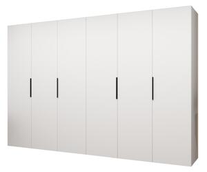 Šatní skříň 300 cm Mirabella 1 (bílá + černá)