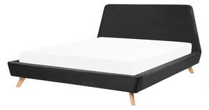 Manželská postel 180 cm VENITO (s roštem) (černá). 1007557
