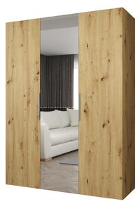Šatní skříň 150 cm Mirabella 2 (dub artisan + kašmír)