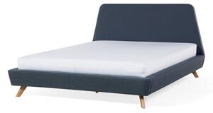Manželská postel 160 cm VENITO (s roštem) (tmavomodrá). 1007555