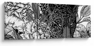 Obraz - Exotická zahrada (s hodinami) (90x30 cm)