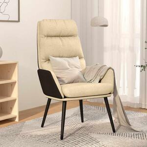 Relaxační křeslo krémové textil 341121
