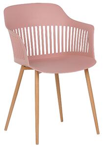 Sada 2 růžových jídelních židlí BERECA