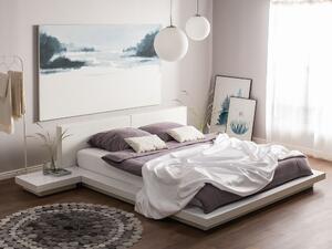 Manželská postel 180 cm ZEPHYRE (s roštem) (bílá). 1007567