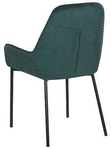 Jídelní židle Sada 2 ks Tmavě zelená LOVERNA