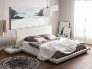 Manželská postel 160 cm ZEPHYRE (s roštem) (bílá). 1007564