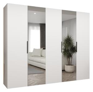 Šatní skříň 250 cm Mirabella 2 (bílá + černá)
