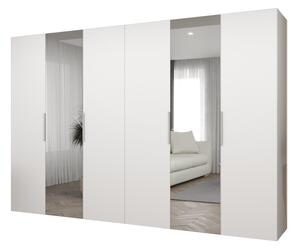 Šatní skříň 300 cm Mirabella 2 (bílá + kašmír)