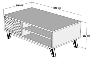 Hanah Home Konferenční stolek INCI 105 cm hnědý