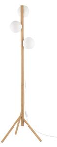 TK Lighting Stojací lampa Estera Wood s dekorem dřeva pro žárovku 3x G9 TK5809