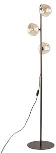 TK Lighting Hnědá stojací lampa Lava pro žárovku 3x G9 TK16150