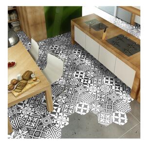 Sada 10 samolepek na podlahu Ambiance Hexagons Ginola, 20 x 18 cm