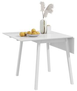 HOMCOM Skládací Jídelní Stůl pro 2-4 Osoby, Skládací Stůl v Krajinném Stylu pro Malé Prostory, Kuchyň, Jídelna 110 x 86 x 75 cm, Bílý | Aosom