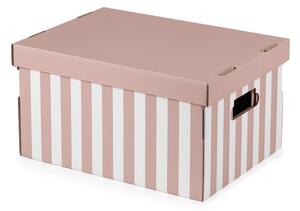 Kartonové úložné boxy s víkem v sadě 2 ks Stripes – Compactor