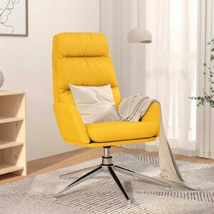 Relaxační křeslo hořčicově žluté textil 341137