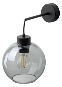 TK Lighting Černé nástěnné svítidlo Cubus s kouřovým stínidlem pro žárovku E27 TK10243