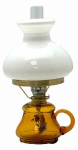 Floriánova huť Petrolejová lampa Tereza - amber obtisk komplet 2