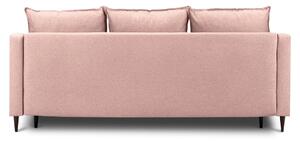 Růžová rozkládací pohovka s úložným prostorem Mazzini Sofas Ancolie, 215 cm