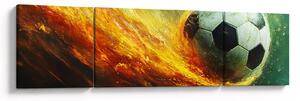 Obraz - Fotbalový míč v letu (170x50 cm)
