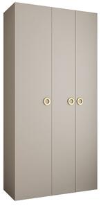 Šatní skříň 120 cm Carmela 40-1 (kašmír + zlatá)