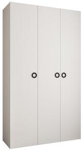 Šatní skříň 140 cm Carmela 40-1 (bílá + černá)