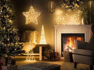 Venkovní vánoční stromeček s LED osvětlením 57 cm stříbrný KOTALA