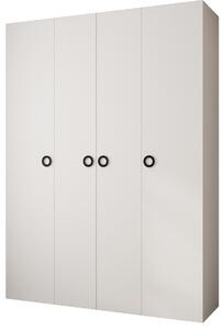 Šatní skříň 180 cm Carmela 40-1 (bílá + černá)