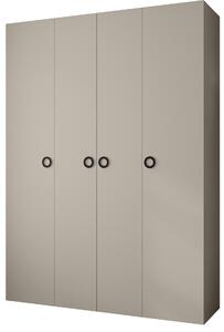Šatní skříň 180 cm Carmela 40-1 (kašmír + černá)