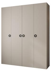 Šatní skříň 200 cm Carmela 40-1 (kašmír + černá)