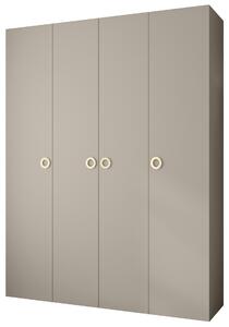 Šatní skříň 190 cm Carmela 40-1 (kašmír + zlatá)