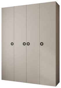Šatní skříň 190 cm Carmela 40-1 (kašmír + černá)