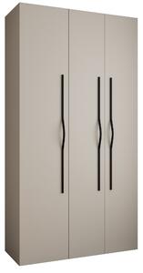 Šatní skříň 130 cm Carmela 40-2 (kašmír + černá)