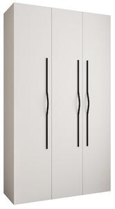 Šatní skříň 140 cm Carmela 40-2 (bílá + černá)