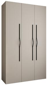 Šatní skříň 140 cm Carmela 40-2 (kašmír + černá)
