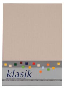 Bavlněné prostěradlo KLASIK béžová 260 x 270 cm