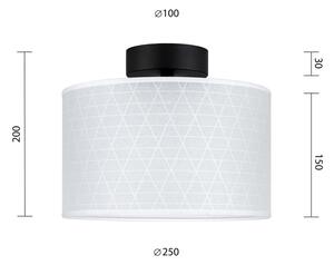 Bílé stropní svítidlo se vzorem trojúhelníků Sotto Luce Taiko, ⌀ 25 cm