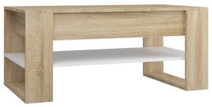 Konferenční stolek bílý dub sonoma 102x55x45cm kompozitní dřevo