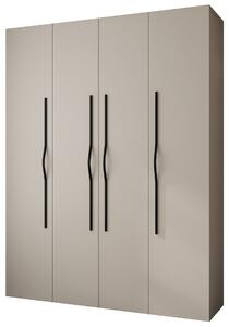 Šatní skříň 180 cm Carmela 40-2 (kašmír + černá)