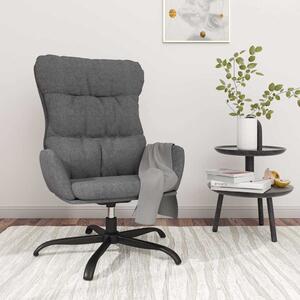 Relaxační křeslo světle šedé textil 341176