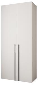 Šatní skříň 110 cm Carmela 50-3 (bílá + černá)