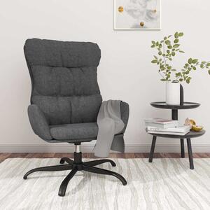 Relaxační křeslo tmavě šedé textil 341177