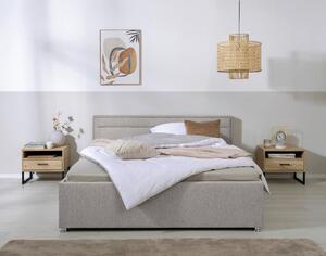ČALOUNĚNÁ POSTEL, 160/200 cm, světle šedá Livetastic - Postele s úložným prostorem, Online Only