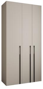 Šatní skříň 120 cm Carmela 40-3 (kašmír + černá)