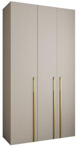 Šatní skříň 130 cm Carmela 40-3 (kašmír + zlatá)