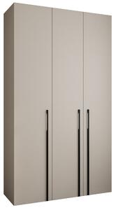Šatní skříň 140 cm Carmela 40-3 (kašmír + černá)