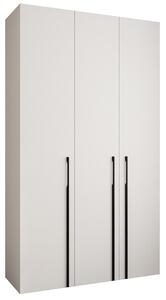 Šatní skříň 140 cm Carmela 50-3 (bílá + černá)