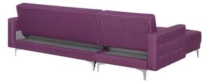 Rohová sedací souprava Aberlady 4 (fialová) (s taburetem) (L). 1008505
