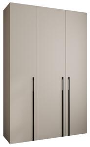Šatní skříň 160 cm Carmela 40-3 (kašmír + černá)