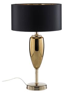 Show Ogiva - černozlatá textilní stolní lampa